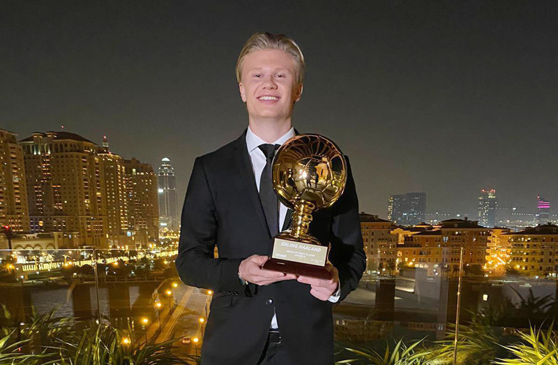 Danh hiệu Golden Boy năm 2020 là bệ phóng đưa tên tuổi Haaland ra toàn cầu.